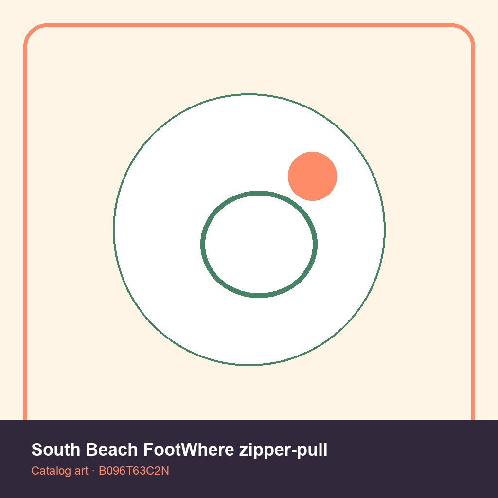 South Beach FootWhere zipper-pull